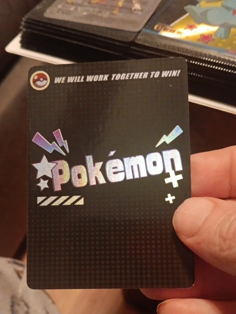 Pokemon Purple Holographic Trading Card